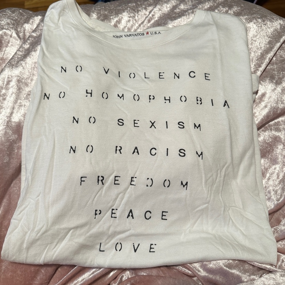 John Varvatos graphic T Black/White